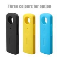 Couverture de peau de couverture en caoutchouc Andoer de protection en silicone souple protecteur cas pour 360 Caméra Degree panoramique Panorama de Ricoh Theta