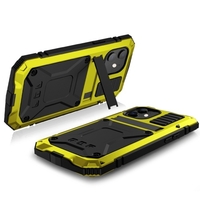 Couverture de téléphone robuste étui en métal antichoc Anti-goutte de remplacement de coque de téléphone portable pour iphone 12 mini noir