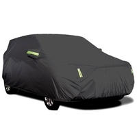 Couverture de voiture de berline imperméable tous les temps couverture de voiture extérieure Protection UV coupe-vent couverture complète de voiture universelle (4.4 * 1.8 * 1.6M)