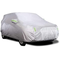 Couverture de voiture de berline imperméable tous les temps couverture de voiture extérieure Protection UV coupe-vent couverture complète de voiture universelle (4.4 * 1.8 * 1.6M)
