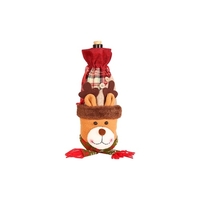Couvre / sacs de bouteille de vin de Noël (Père Noël)