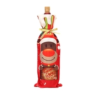Couvre-bouteilles de vin de Noël / sacs Couvre-bouteilles de vin de vacances (renne)