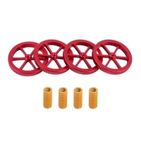Créalité 3D Trousse de mise à niveau manuelle 4pcs Nut de nivellement rouge et ressort de moisissure 4pcs