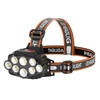 Écran de batterie 8LED Camping extérieur Pêche HeadLight étanche - Batterie 2Pcs