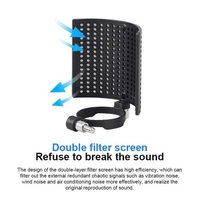 Écran de filtre de microphone en forme de U Écran de filtre de bouclier d