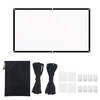 Écran de projecteur HD portable de 100 pouces Écran de projection 16: 9 Écran mural blanc durable pliable avec sac de transport pour le cinéma maison en plein air