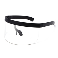 Écran facial Visière Lunettes de soleil Oversize Safety Face Cover Half Face Protective Visor Lunettes de protection solaire Grand miroir UV Outdoor Sunglasses