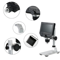 Écran LCD 600X 4, 3 pouces 3.6MP Microscope vidéo numérique électronique Loupe LED portable pour l