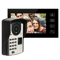 Écran LCD TFT 7 pouces 16: 9 1024 * 600 Sonnette numérique étanche à la pluie Wifi Porte vidéo intelligente à écran tactile à empreinte digitale Télécommande Mot de passe Déverrouiller avec vision nocturne IR