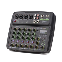 Écran LED de la console de mixage Muslady 6 canaux Audio Mixer