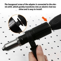 Écrou électrique Rivet Noyau de la machine Pull Accessoires Attachements Riveteuse sans fil Adaptateur de joint de rivetage Insertion Écrou Outils