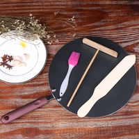 Crêpière à crêpes Crêpière à frire plate avec épandeur et spatule Crêpière