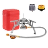 Cuisinière à gaz de Camping pliable TOMSHOO avec adaptateurs pour la cuisson de la pêche en plein air