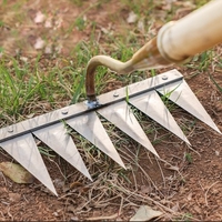 Cuivre Placage Houe Désherber Râteau Outil Agricole Désherber Sol Tourner Desserrage Artefact Nail Râteau Outil Artefact Herse Outils Agricoles