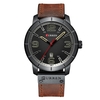 CURREN 8327 Montre Hommes Marque Quartz En Cuir"idien Imperméable À L