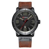 CURREN 8327 Montre Hommes Marque Quartz En Cuir"idien Imperméable À L