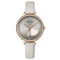 CURREN femmes montre à Quartz bracelet en cuir exquis diamant cadran femme bracelet élégant dames montres Bracelet temps précis 3ATM étanche