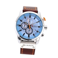 Curren Hommes Mode En Cuir PU Sport Montre Au poignet Montre Casual Montre De Luxe À Quartz Résistant À L