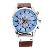 Curren Hommes Mode En Cuir PU Sport Montre Au poignet Montre Casual Montre De Luxe À Quartz Résistant À L
