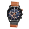 Curren Hommes Mode En Cuir PU Sport Montre Au poignet Montre Casual Montre De Luxe À Quartz Résistant À L