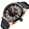 CURREN hommes montre à quartz bracelet en cuir montre-bracelet de mode 3ATM montres habillées 8374