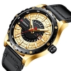 CURREN hommes montre mouvement à Quartz bracelet en cuir heure et affichage du calendrier conception lumineuse 3ATM étanche mâle mode bracelet pour les affaires et la vie"idienne