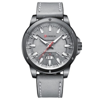 CURREN montre bracelet en cuir à Quartz mode montre-bracelet multifonction 3ATM montres pour hommes garçons