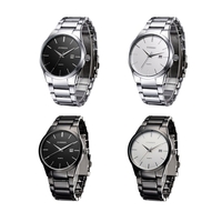CURREN Vintage Wristwatch Simple plaque acier inoxydable montres avec calendrier