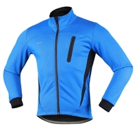 Cyclisme Vélo Veste pour Hommes Hiver Thermique Polaire À Manches Longues Vélo Jersey Coupe-Vent Respirant Réfléchissant Équitation Course Veste Manteau