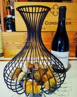 CYF-065 bouteille de stockage de bouchons en liège support de liège pour le vin porte-bouchons en verre de vin porte-bouteilles en métal pour la maison