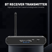 D09 BT Récepteur Émetteur DAC Numérique Fibre Optique Convertisseur Audio Coaxial vers Analogique BT5.0 Puce HiFi Qualité Sonore Noir