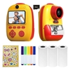 D10 Instant Camera Photo Printer 1080P HD Mini appareil photo numérique pour enfants - Rouge,  carte 32G TF