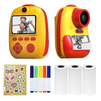 D10 Instant Camera Photo Printer 1080P HD Mini appareil photo numérique pour enfants - Rouge,  pas de carte TF