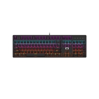 DaiDai STK131 clavier mécanique filaire USB clavier à lumière mixte 104 touches clavier de bureau de jeu Design ergonomique noir (interrupteur bleu)