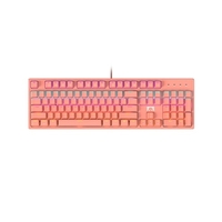 DaiDai STK131 clavier mécanique filaire USB clavier à lumière mixte 104 touches clavier de bureau de jeu Design ergonomique noir (interrupteur bleu)
