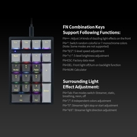 Darmoshark K3 21 touches clavier numérique clavier mécanique rvb ergonomique avec câble de données détachable commutateurs rouges Gateron GPRO