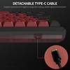 Darmoshark K5 Filaire + 2.4G Clavier Mécanique Double Mode Sans Fil 68 Touches RVB Clavier avec Gateron GPro Marron Commutateurs Rouge + Noir