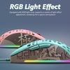 Darmoshark M1 souris de jeu filaire souris ergonomique symétrique légère 16000DPI moteur optique effet de rétroéclairage rvb rose