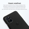 Date OnePlus 8T Téléphone Case Grès Bumper Case Housse De Protection Conception Simple Noir/Cyan
