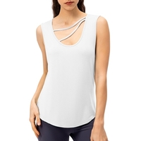 Débardeurs de sport pour femmes sans manches à séchage rapide T-shirt de course ample à deux voies
