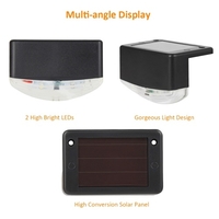 DC 2 V Énergie Solaire 2 LEDs Étape Lampe Escalier Lumière 4 PCS Sensible Lumière Sensation Blanc Chaud IP65 Résistance À L