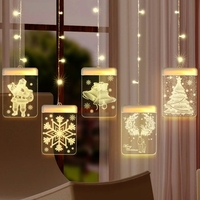 DC 5V 12W 3D Suspension Fée LED Guirlande Lumineuse Rideau Lampe