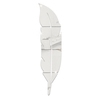 Décor à la maison moderne Stickers muraux en plumes de miroir acrylique 3D (argent,  petit)