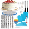 Décor de gâteau en acier inoxydable fournitures de décoration de gâteau plateau tournant 106 pièces / ensemble outils de crème bricolage
