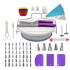 Décor de gâteau en acier inoxydable fournitures de décoration de gâteau plateau tournant 106 pièces / ensemble outils de crème bricolage