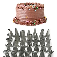 Décor de gâteau en acier inoxydable fournitures de décoration de gâteau plateau tournant 50 pièces / ensemble outils de crème bricolage