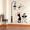 Décor de salle de Couples mignons chats Cartoon Wall Sticker enfants enfants