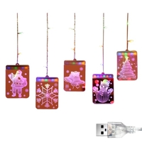 Décoration de Noël lumières suspendues scintillantes 3D