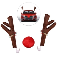 Décoration de voiture de Noël Bois Décorations de Noël pour Clip de voiture Type Elk Antler Décoration Pendentif de voiture