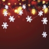 Décorations de Noël en chaîne avec flocon de neige en papier perlé 3D